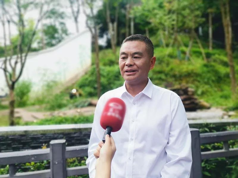 雨城區委書記高福強接受媒體采訪 攝影 彭艷.jpg